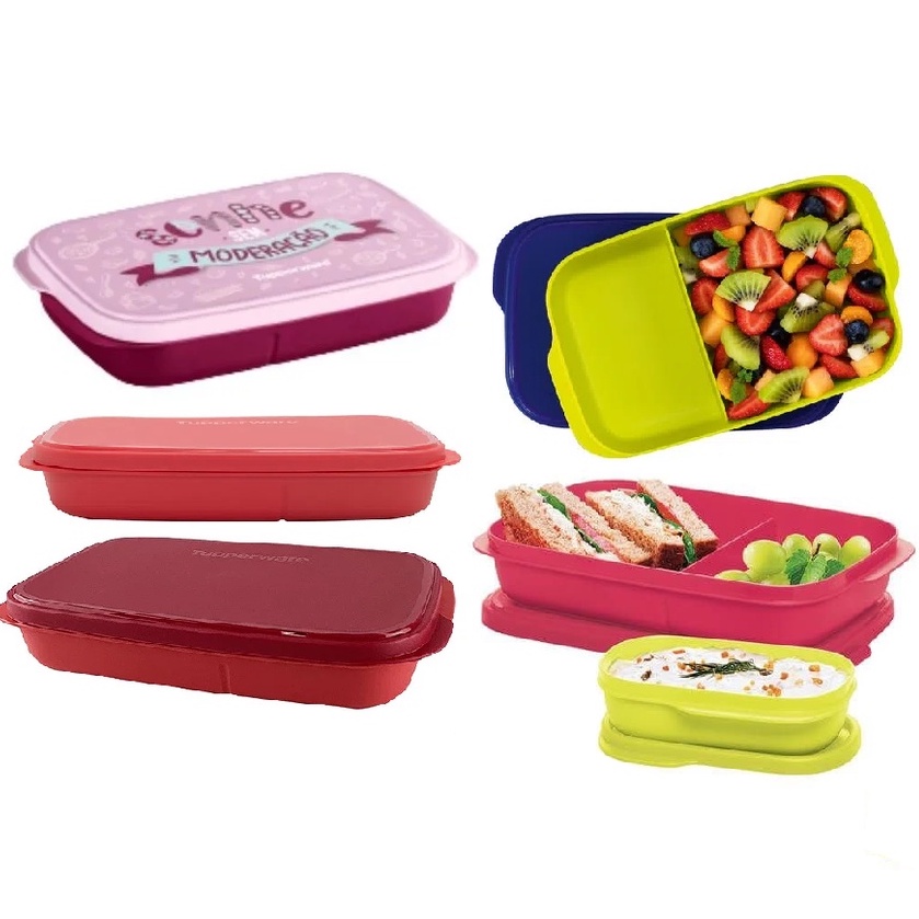 Tupperware Basic Line Slim Com Divisória 590ml