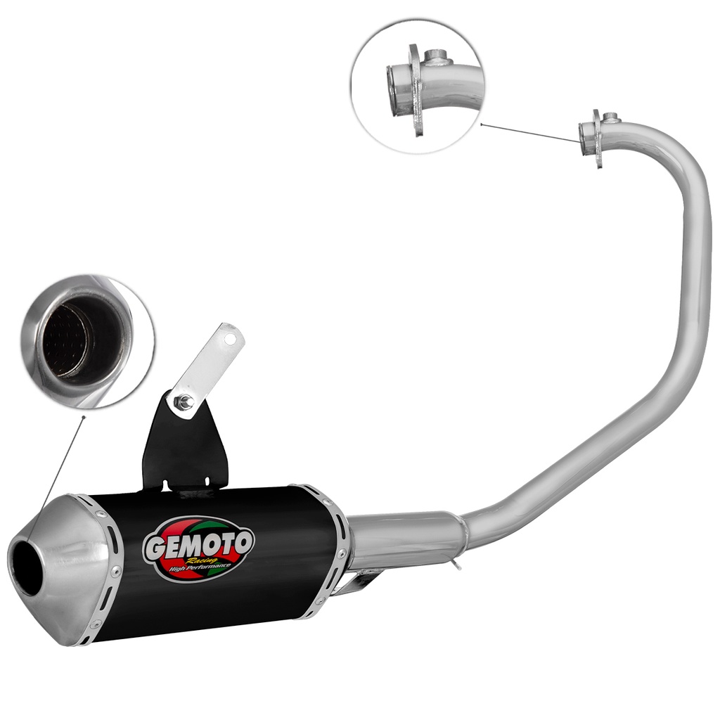 Escapamento Para Moto Racing 3 Trioval Gemoto Compatível Com FAZER / FACTOR 150 2013 a 2020 em Oferta na Shopee