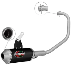 Escapamento Para Moto Racing 3 Trioval Gemoto Compatível Com FAZER / FACTOR 150 2013 a 2020