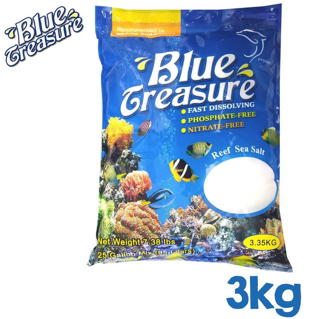 Sal Sintético Para Aquários Reef Sea Salt Saco 3,35Kg Blue Treasure