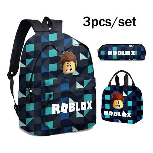 Mochila infantil ROBLOX, linda impressão dos desenhos animados, sacos  escolares leves, ponto, meninos, meninas, quente, 2 peças - AliExpress