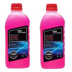2 litros aditivo radiador concentrado rosa original delphi