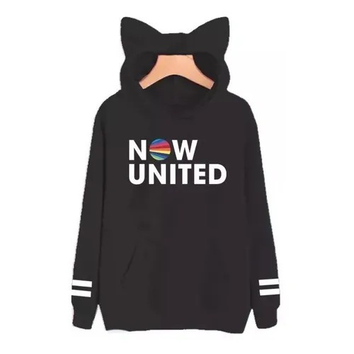 Blusa De Moletom Orelhinha Now United Unissex em Algodão