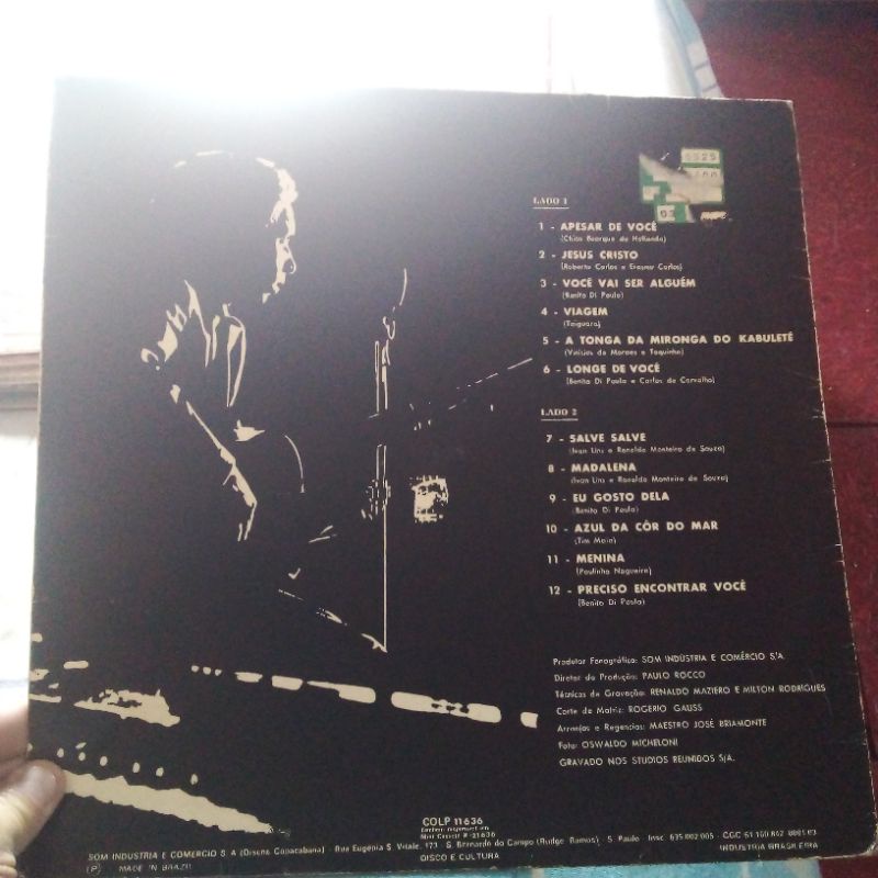 Disco Vinil Benito de Paula 1973