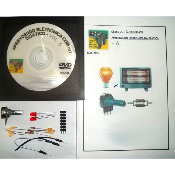 EletrônicaBásica.Livro,DVD aula e kit. Osciladores e Amplificadores de Áudio.V 8