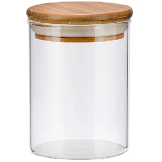 Pote Hermético de Vidro Borossilicato c/ Tampa Bambu Tamanhos - Mimo Style em Oferta na Shopee