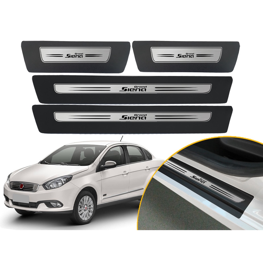 Jogo De Soleira Adesiva Porta Modelo Drop Fiat Grand Siena 2012 2013 ...