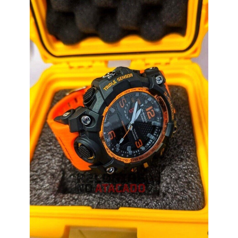 G-Shock mudmaster Laranja/preto- Linha Gold - Promo 3332