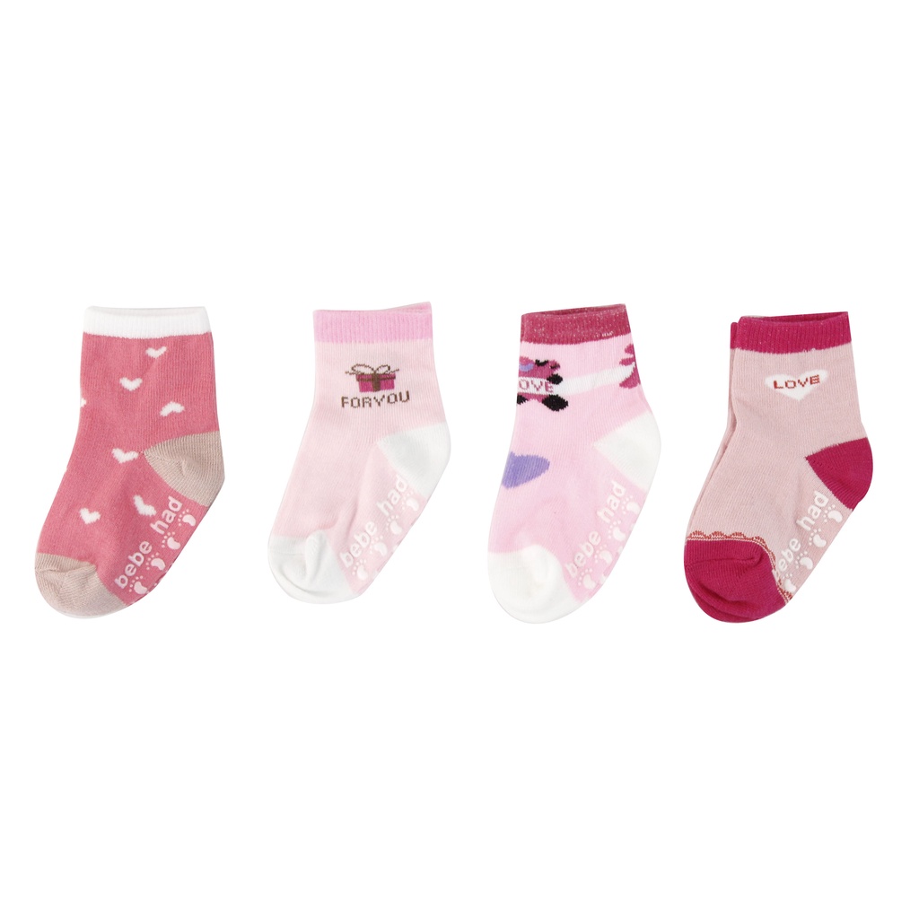 Kit 12 pares de meias feminino para recém nascidos e bebê menina com antiderrapante