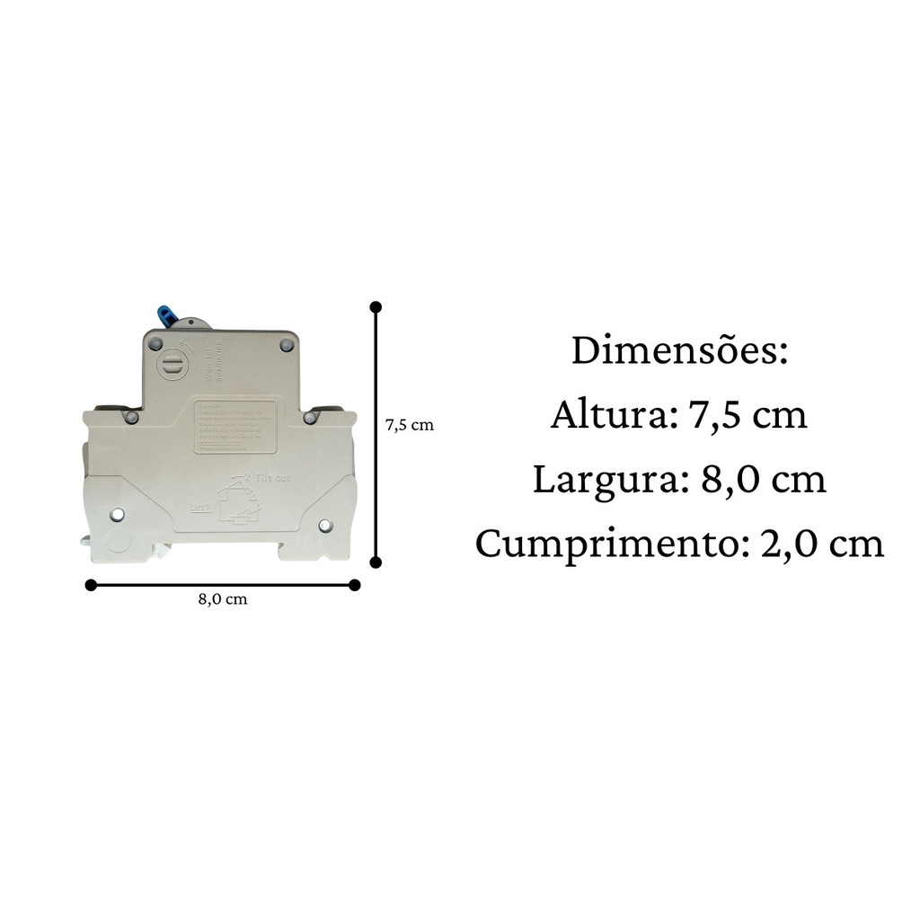 DISJUNTOR UNIPOLAR MONOPOLAR 1 POLO MONO TERMOMAGNÉTICO 32A · foto 2