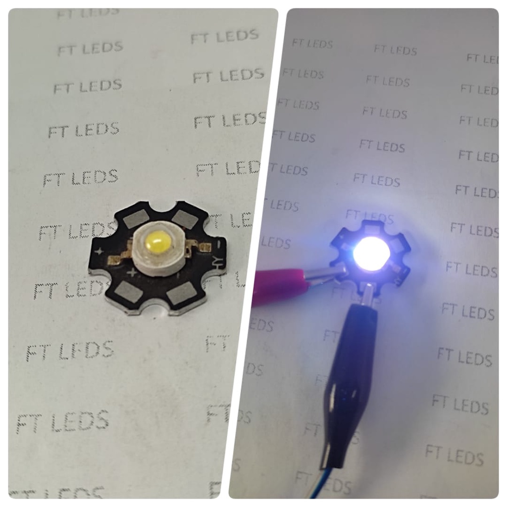 5 x led 3w ESTRELA branco frio 10000k a 15000k com dissipador ESTRELA em Oferta na Shopee