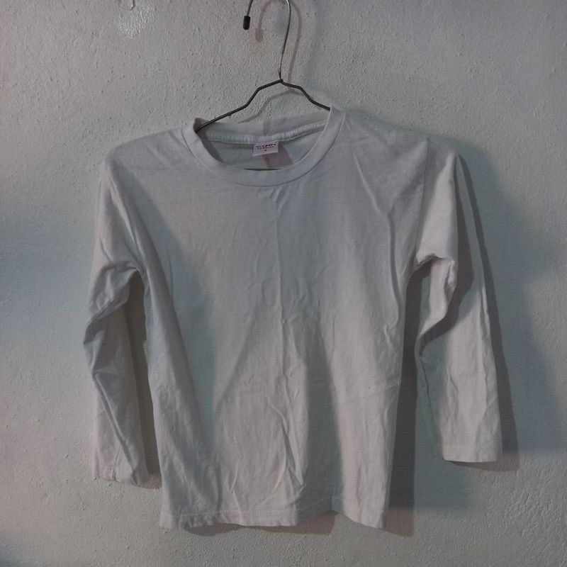 Camisa manga longa branca infantil otan usado
