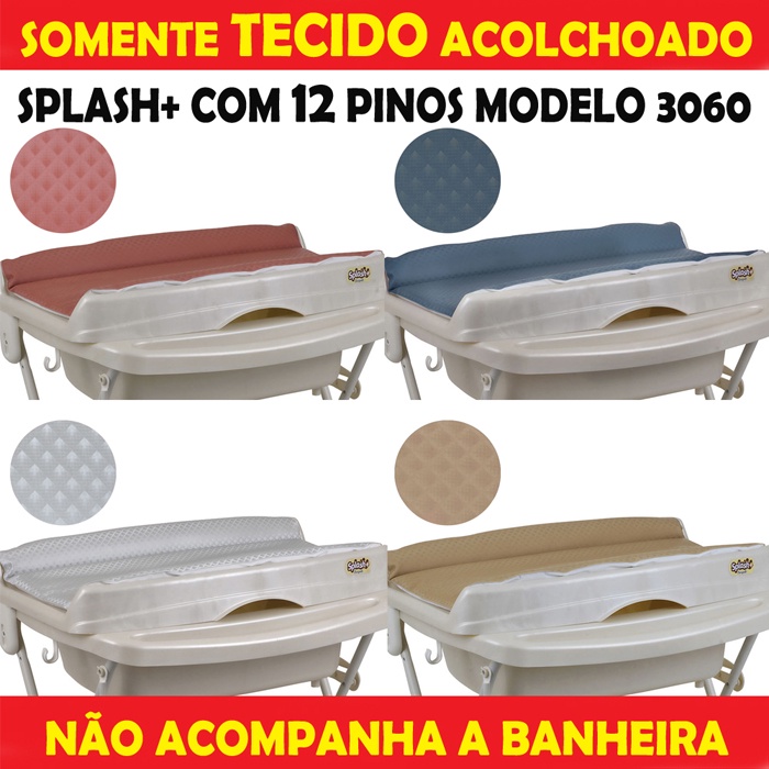 Estofado Impermeável Para Banheira Splash+ MODELO 3060/3064 COM 12 PINOS Laminado em PVC Burigotto
