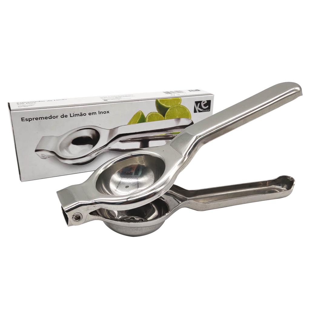 Espremedor De Limão Aço Inox Maciço Chef Gourmet Super Forte