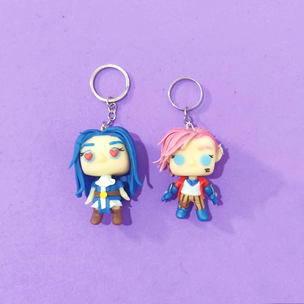 Par De Chaveiros Funko Pop - Vi Arcane E Caitlyn Arcane - League Of Legends I.418386794