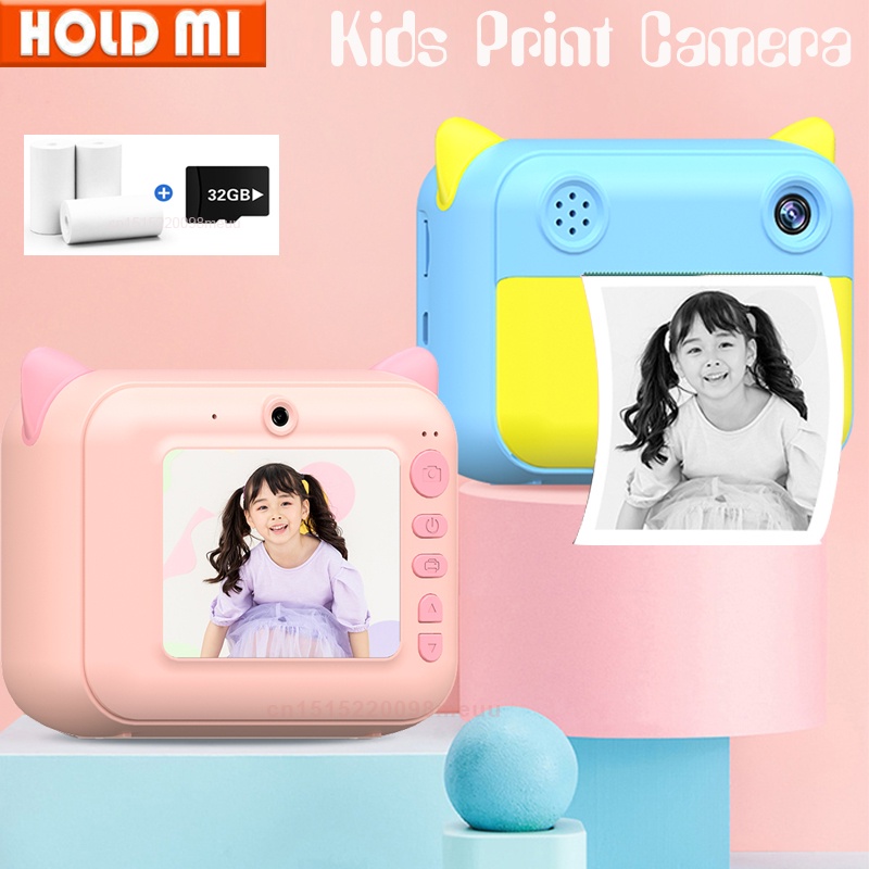 Câmera Digital Infantil De Impressão Instantânea HD Com Filtro Foto Papel Térmico max 32GB Brinquedo Para Aniversário