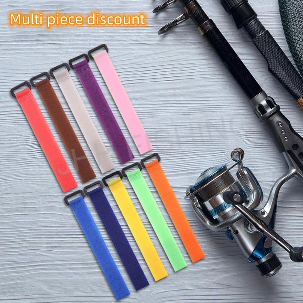【10 Cores】Cinta De Suporte De Vara De Pesca Fixador Correia Ferramenta De Embrulho Para Peixe Ao Ar Livre