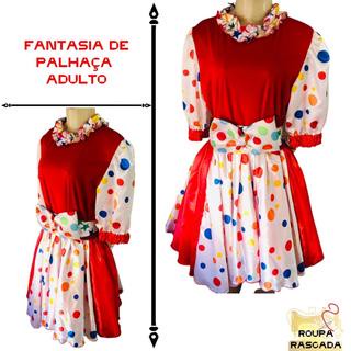 Fantasia Palhaço Adulto Feminina/ Masculina Roupa De Festa em Oferta na Shopee