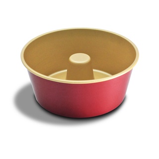 Forma para Bolo Redonda com tubo Antiaderente Vermelha Nº20 em Oferta na Shopee