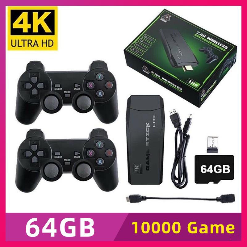 10000/3500 Jogos 4K HDMI Game Stick Sem Fio Dupla Console/Único Jogo De  Vídeo Box Retro Compatível Com Ps1/Cps/Fc/Gb/10 + Emuladors M8 Gamepad