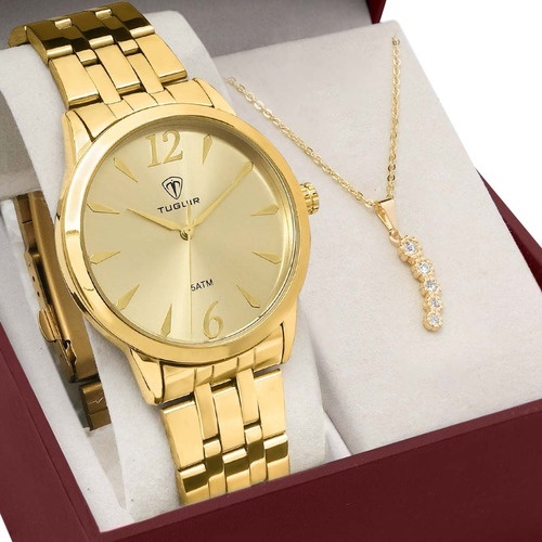 Kit Relógio Tuguir Feminino com Colar TG35017 - Watches