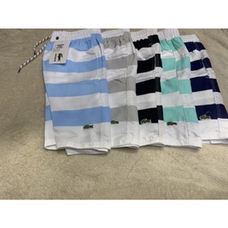 Short Tactel Lacaster A Listrado Masculino Bermuda Mauricinho Moda Praia