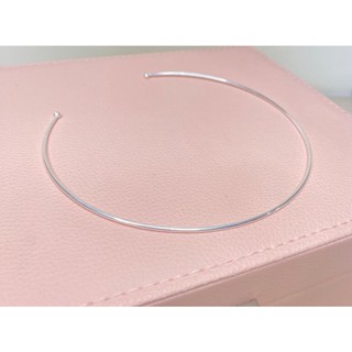Choker aro liso colar feminino prata 925 antialérgico semi joia hipoalergênico
