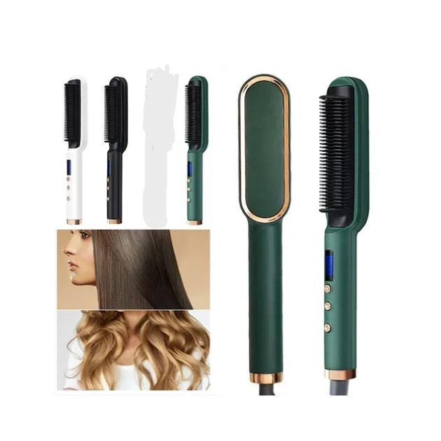 Escova Alisadora Com Visor 230° Seca Alisa Modela Desligamento Inteligente