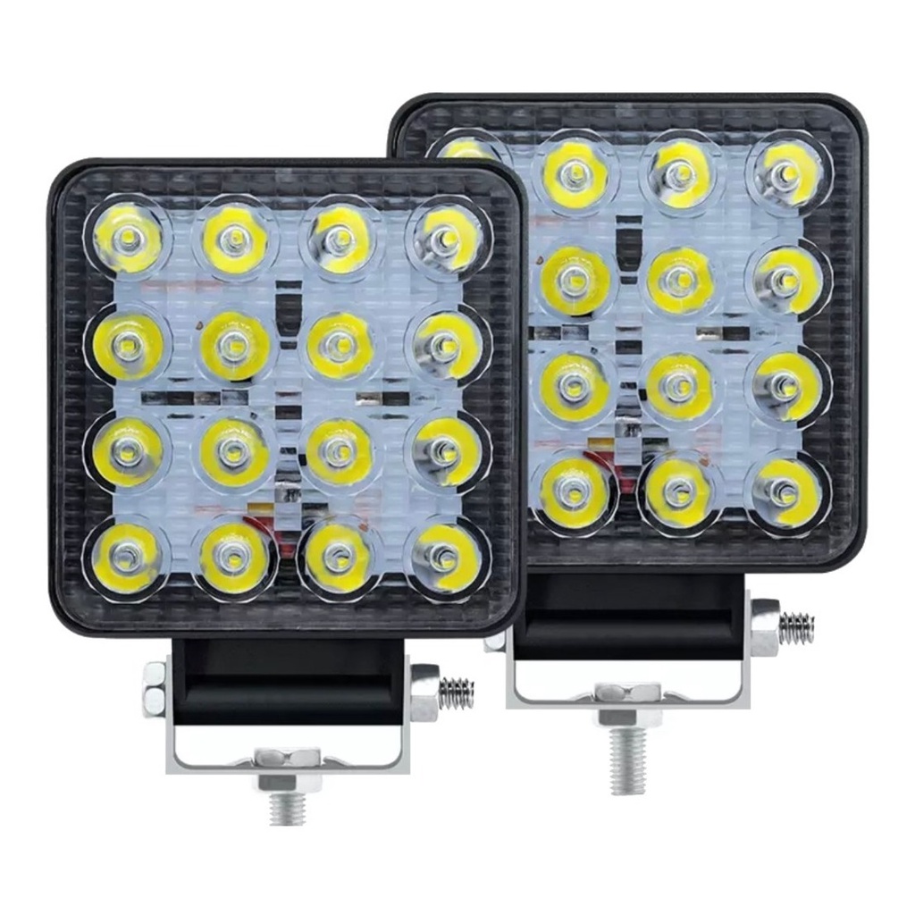 Kit Farol De Milha Auxiliar Leds W V V Quadrado Fino Off Road K Universal Corre