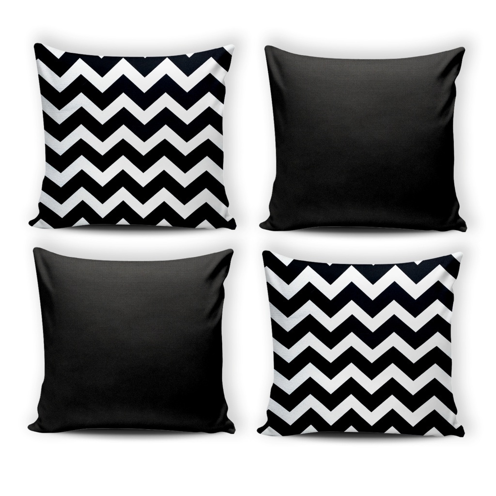Kit 04 Capas De Almofadas 45x45 Ziper Gorgurinho Diversas Estampas