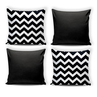 Kit 04 Capas De Almofadas 45x45 Ziper Gorgurinho Diversas Estampas