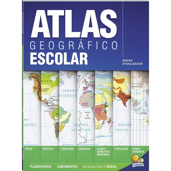 Atlas geográfico escolar - 68 páginas