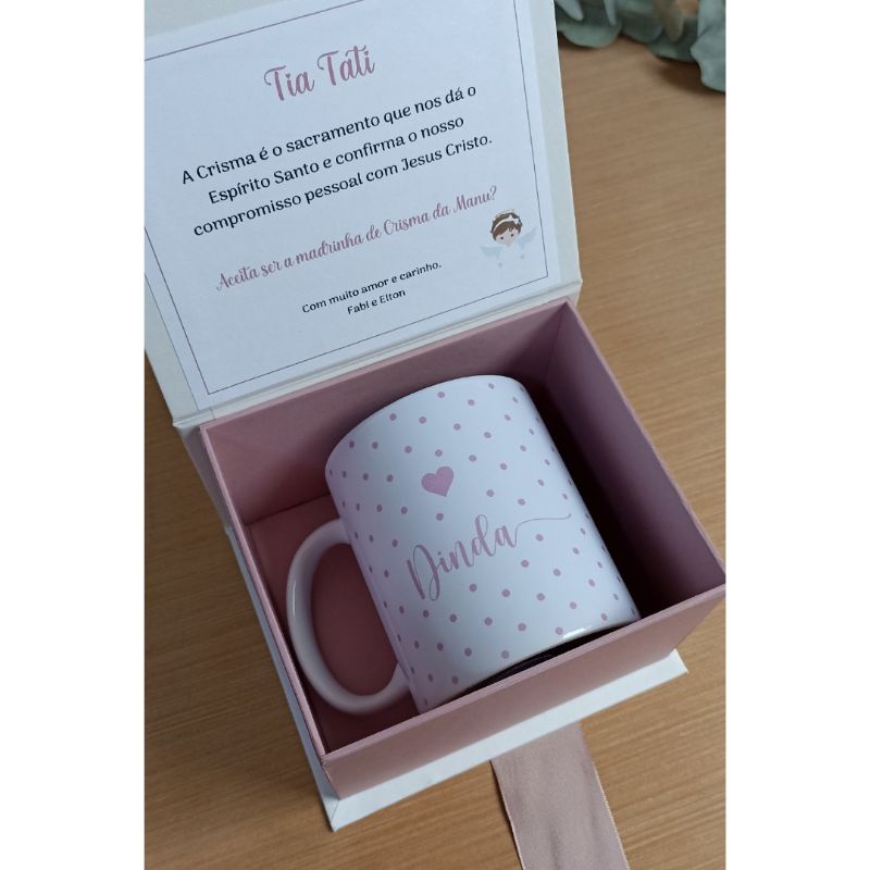 Convite Padrinhos Batizado/Batismo/Consagração