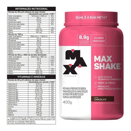 Max Shake 400g - Max Titanium