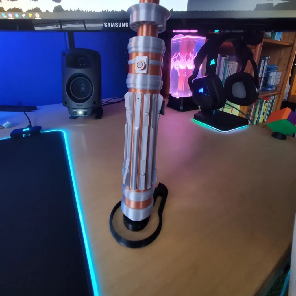 Incrível Suporte de Mesa Para Sabre De Luz Modelo Ordem Jedi – Modular - lightsaber