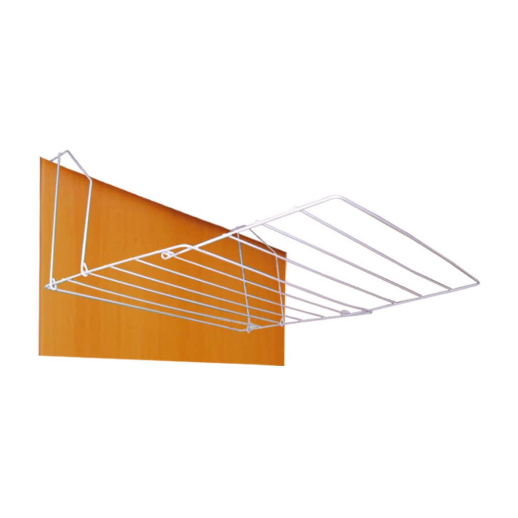 Varal de Roupas Para Parede Banheiro Porta Janela Multiuso 25 x 48 x 55 cm em Aço Reforçado Pintura Epóxi na cor Branca em Oferta na Shopee