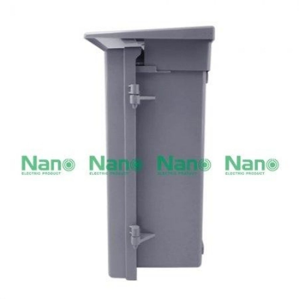 รูปสินค้า NANO Electric® NANO-101G ตู้กันน้ำพลาสติก มีหลังคา ฝาทึบ ขนาด 8x12.5x6 นิ้ว (209.5x318x151 mm) สีเทา