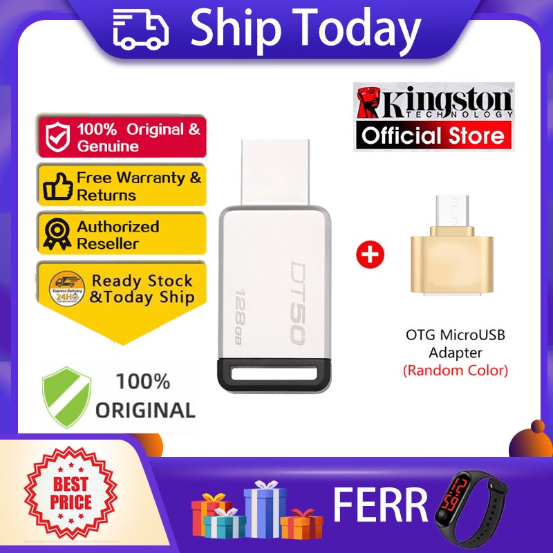 Kingston DataTraveler 50 USB 3.1 Flash Drive - Multiple Capacities: 8GB To 128GB