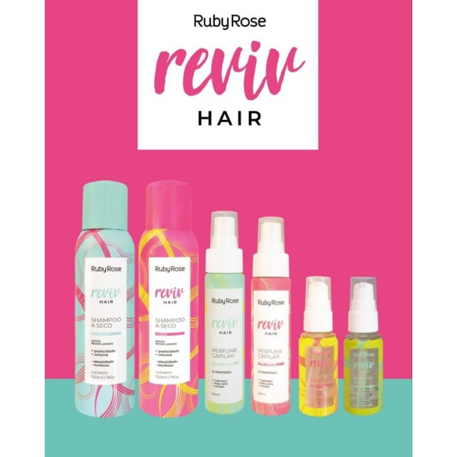 Reviv Hair Ruby Rose Perfume Capilar, Booster e Shampoo a Seco | Shopee ...