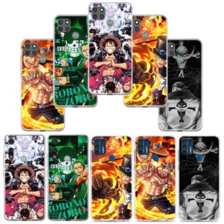 Motorola Moto G30 G20 G10 G4 G P40 P30 Note Plus Power Play Caixa De Telefone Transparente 8FSS Anime One Piece Luffy