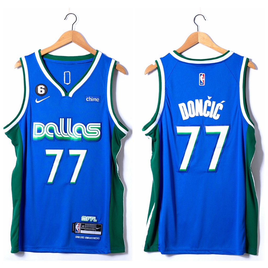 (Costurada) 2023 Camisa regata Dallas Mavericks 2023nba Camiseta 77 Luka Doncic jersey Camiseta De Basquete