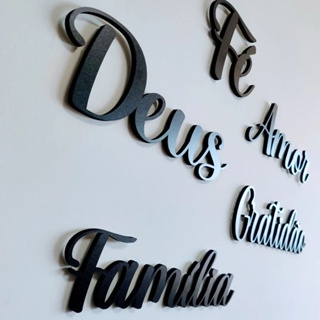 Palavras/Frases/Nome Decorativas em MDF 3mm para parede com 8cm altura, palavras personalizadas em Oferta na Shopee