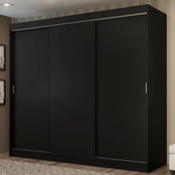 Guarda-Roupa Casal Madesa Kansas 3 Portas de Correr 3 Gavetas