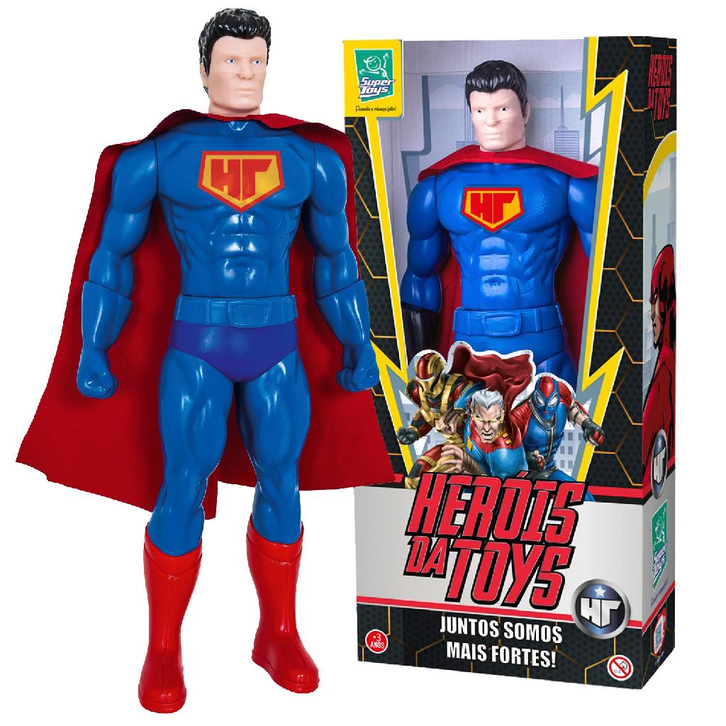 Boneco Super Heroi Homem De Aço Strong Man Vingador Brinquedo