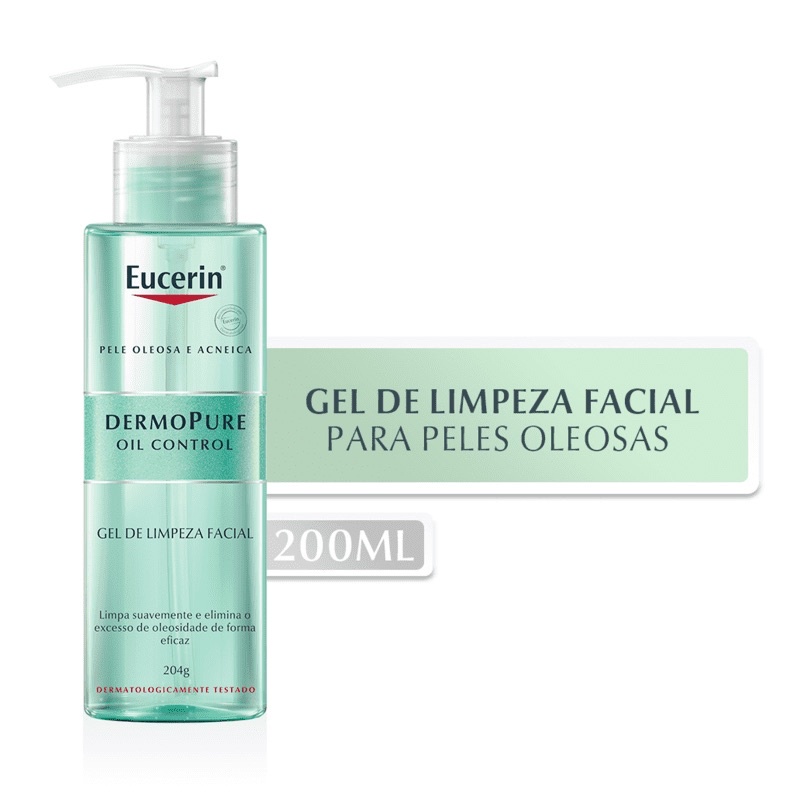 Gel de Limpeza Facial Dermo Pure Oil Control 200ml/204g Eucerin