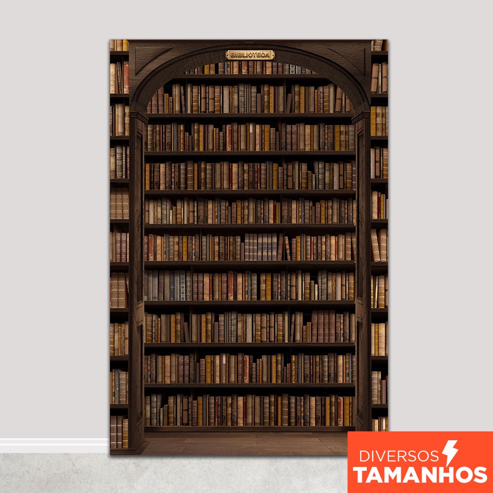 Fundo Fotográfico Biblioteca Livros Em Tecido FFC-809 em Oferta na Shopee