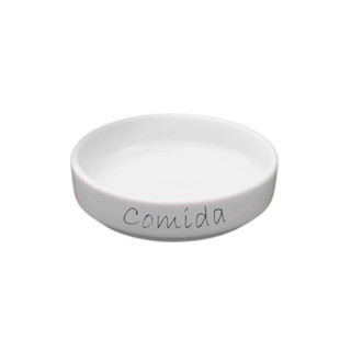 Prato Para Gatos de Porcelana Raso 2ª linha 230ml Comedouro - Comida