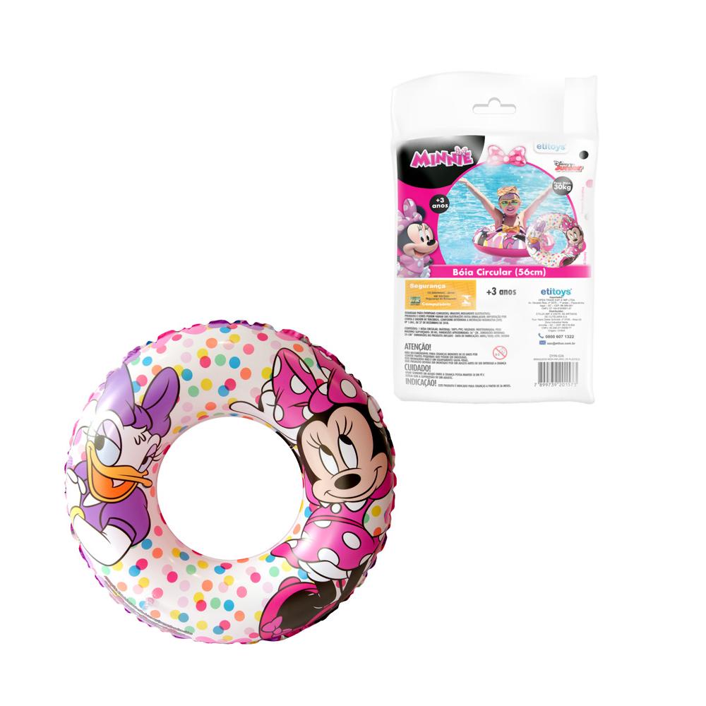 Boia Inflável Circular  Redonda Minnie Mickey Frozen Disney Piscina ou praia salva-vidas proteção verão 56cm