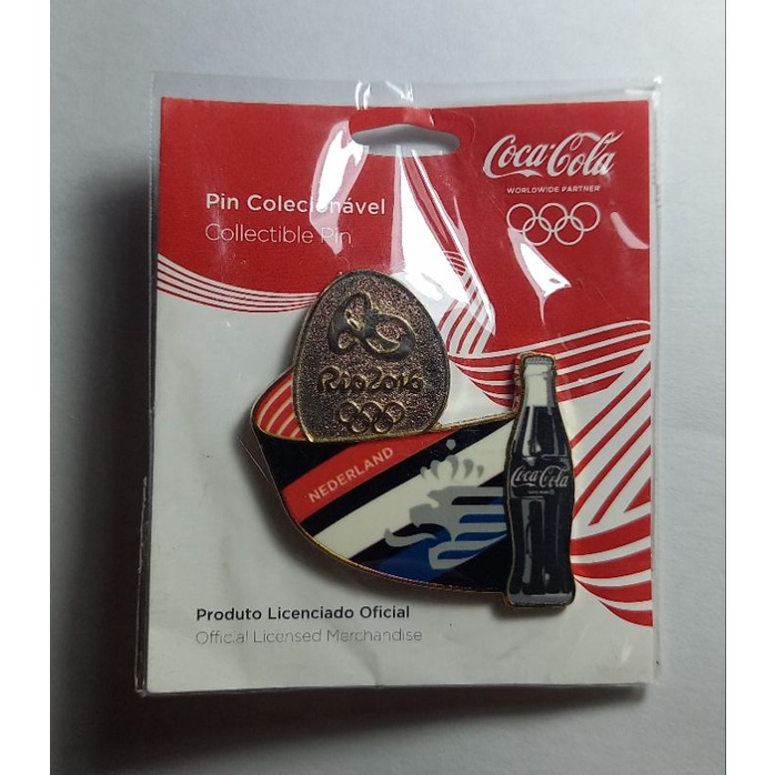 PIN Oficial Coca-Cola Olimpiadas Rio 2016 - Holanda. Elimatec Moedas Antigas.