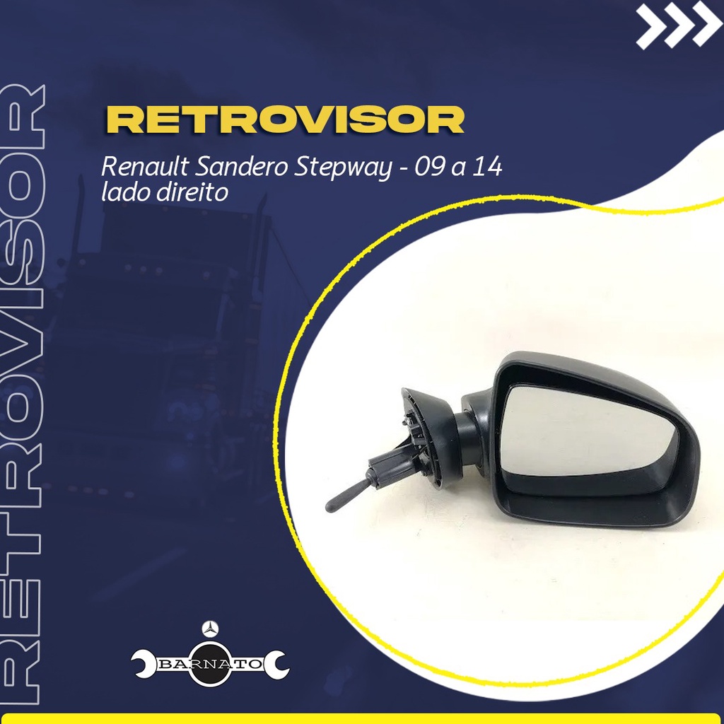 ESPELHO RETROVISOR RENAULT SANDERO STEPWAY 09/14 LD MAN 5008101516